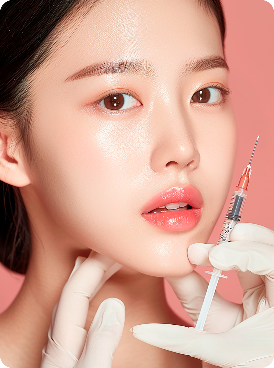 woman receiving botox treatment to improve wrinkles