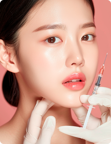 woman receiving botox treatment to improve wrinkles