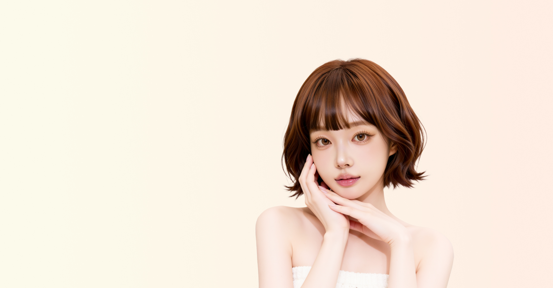 model with enhanced facial volume representing lienjang dermal fillers
