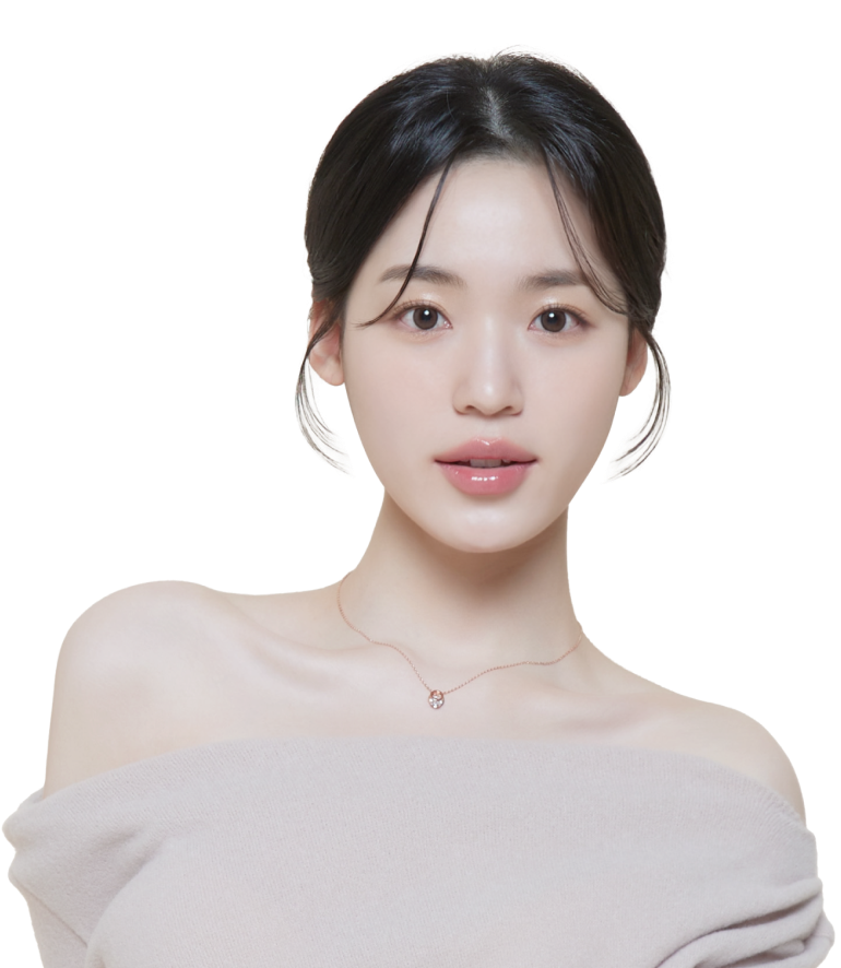 model representing lienjang's lip filler treatment