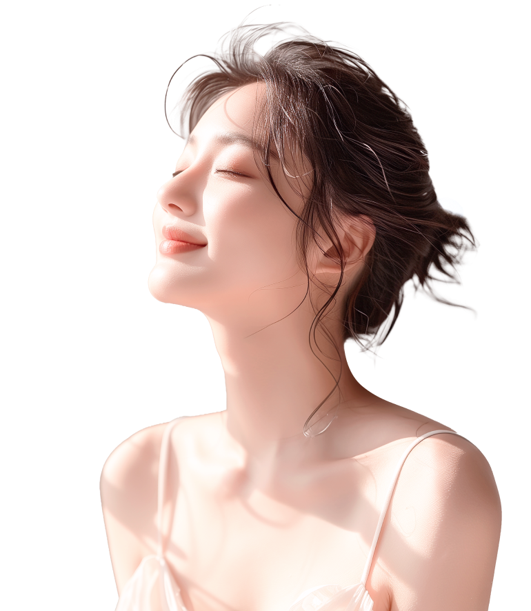 model with smooth skin on neck representing neck wrinkle filler