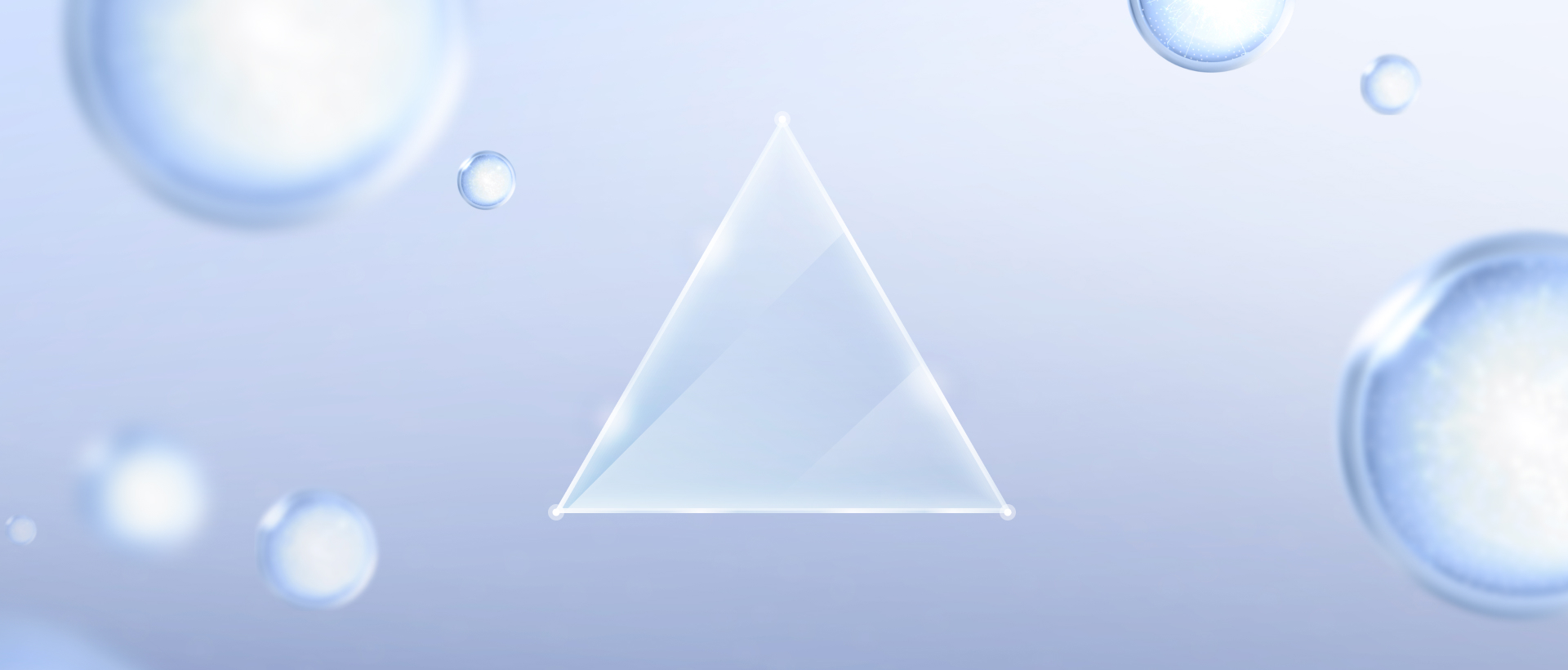 blue background with droplets representing neck filler