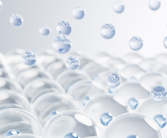droplets representing neck wrinkle filler treatment