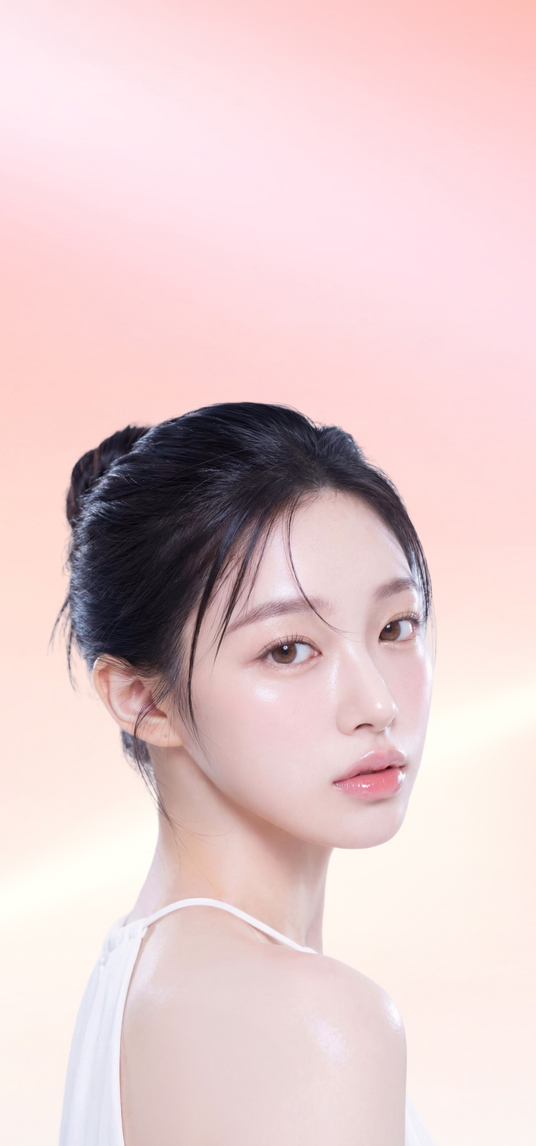 model with glowy glass skin