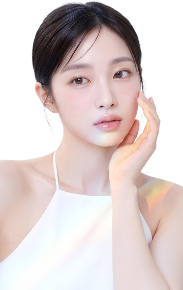 model with glowing skin representing Elravie Re2O skin booster