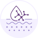 water drop and cell shape representing comprehensive treatment