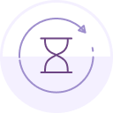 hourglass representing long-lasting effects from treatment