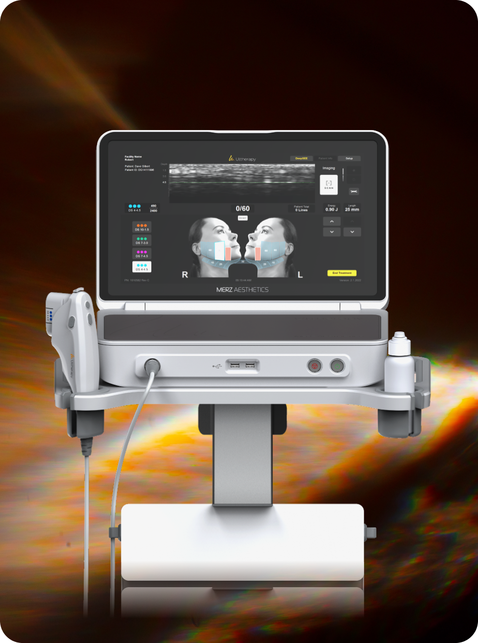 Mobile introduction image of the upgraded Ultherapy Prime lifting
