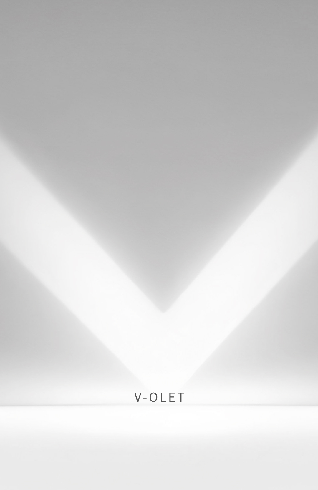 gray background with white v representing v-olet