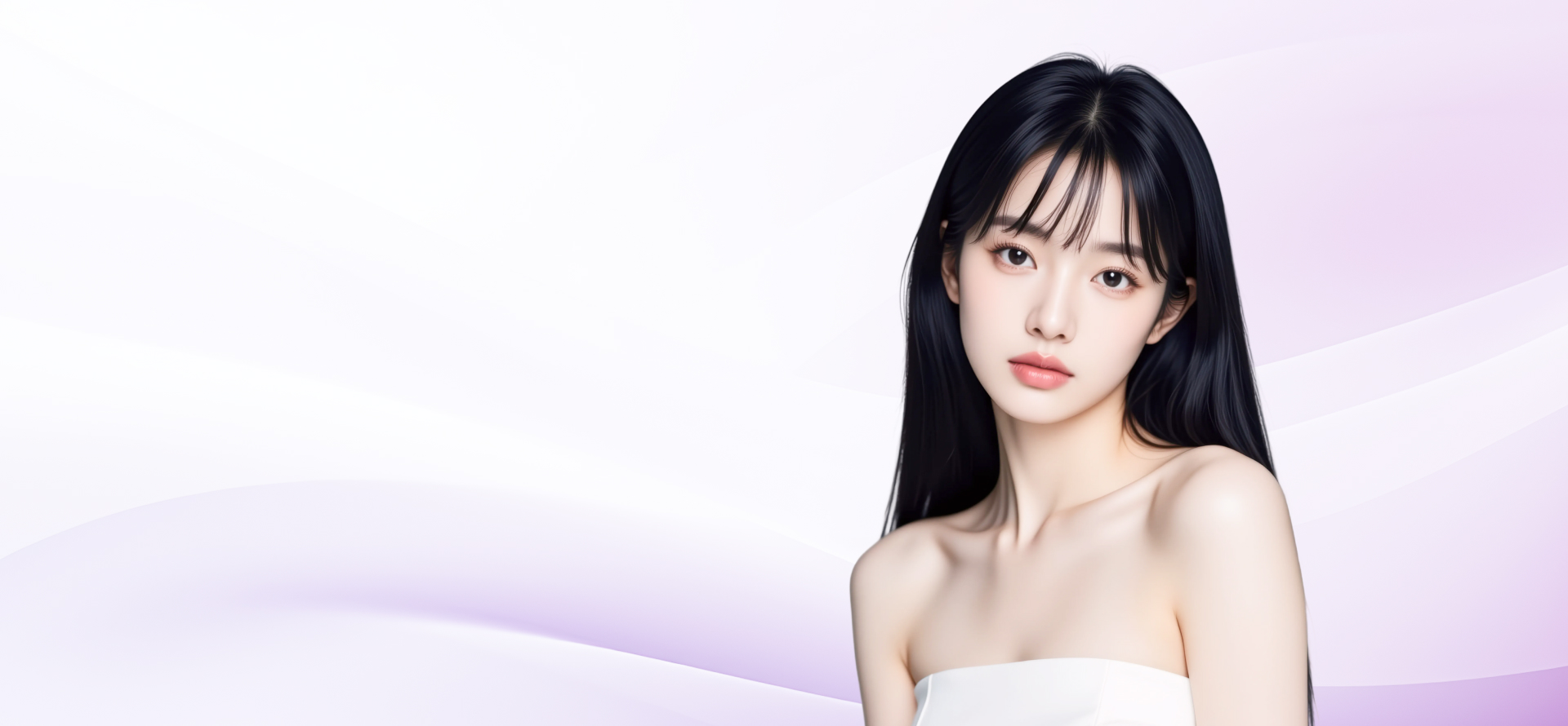 model representing v-olet double chin injection